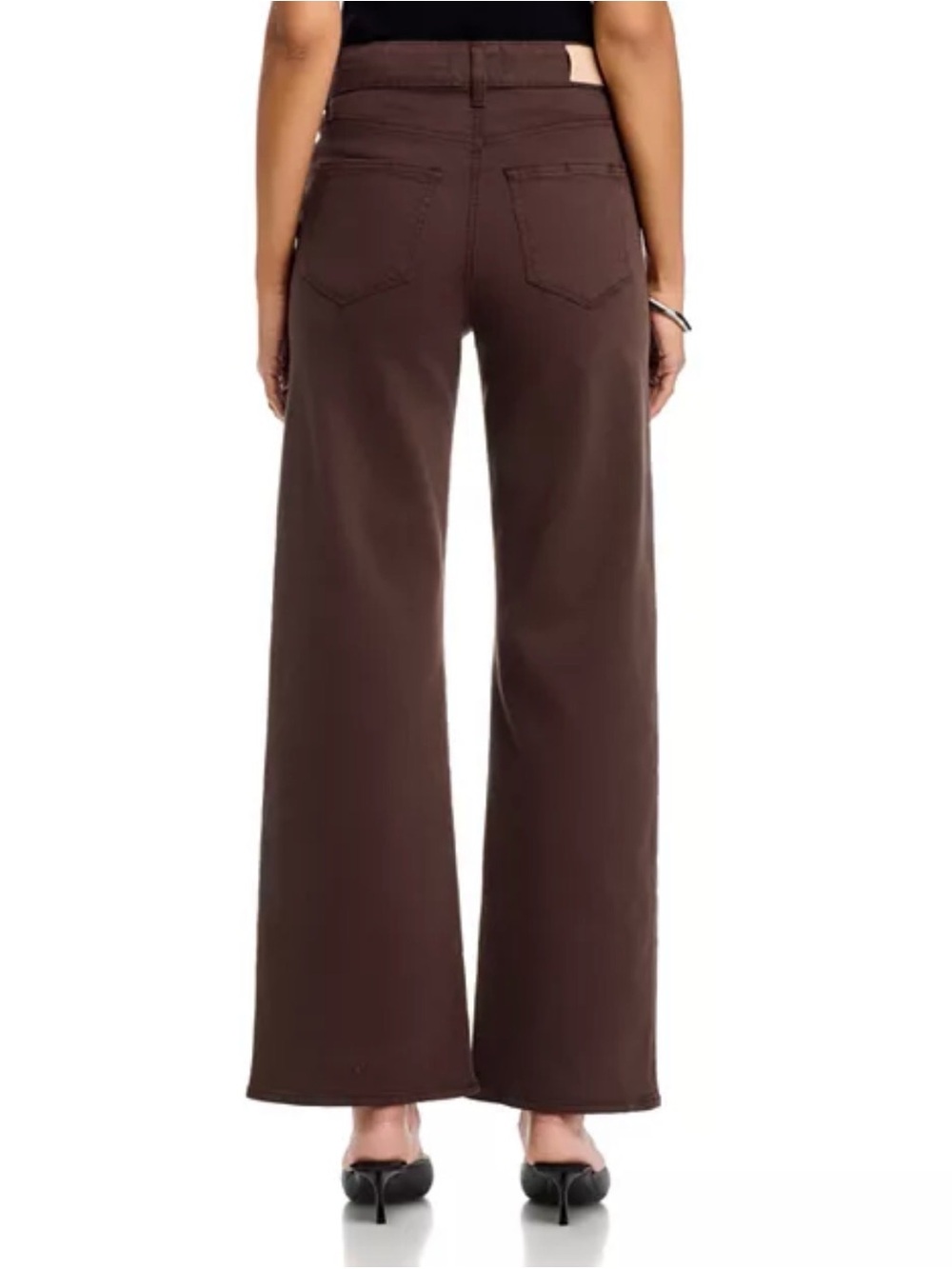 Paige Denim • Anessa High Rise Wide Leg Jeans in Rich Chocolate - Picture 2 of 4